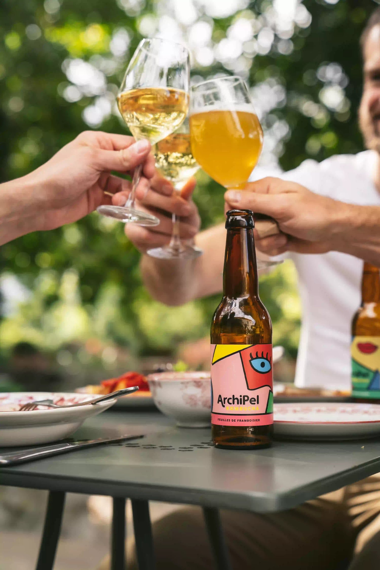Apéritif entre ami Archipel kombucha sans alcool fermentations